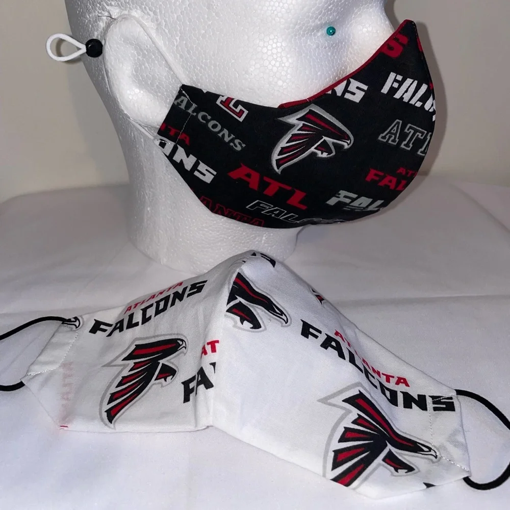 2 Adult Face Masks - Atlanta Falcons New